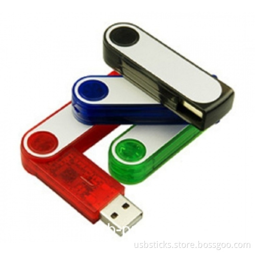 transparent ABS twist usb flash drive in plastic